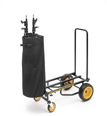 Rock N Roller MultiCart Handle Bag mit Rigid Bottom für R8/R10/R12 Multi-Cart (Robuste Tasche für Zubehör, Cinch Strap mit QR Buckle, 600D Polyester), Schwarz