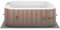 Uniprodo Spa Gonflable 6 Places Personnes Carré Extérieur Semi Rigide Bain Remous Hydromassant UNI_Pools_16 (6 Places, 900 l, 130 Jets, Élément Chauffant 1 800 W, Température Max. 40 °C, Beige/Blanc)