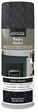 Rust-Oleum pintura efecto Piedra en spray Negro Granito 400 ml