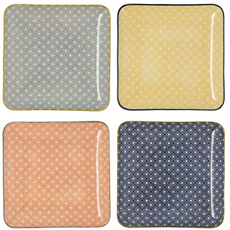 Quid Pippa Bandeja Cuadrada Surtida Porcelana 21x21cm