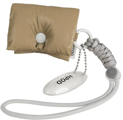 HPOD Kompatibel med AirPods Pro-fodral, trendig och trendig dunbomull vadderad quiltad hörlursväska med bärbart rep kompatibel för Airpods Pro och Airpods 3 fodral (Brown)