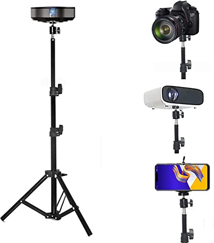 Coret Projector Tripod Stand, Portable Mount Floor Stand, Photography Light Stand, Outdoor Camera Tripod Stand with Ball Head for Projector,Camera, Webcam,Smartphone