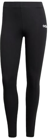 adidas Damen Essentials LINEAR Cotton Leggings, Black/White, M