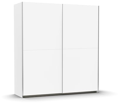 Rauch Möbel Saturn, Schwebetürenschrank, Kleiderschrank, Kleiderschränke, Garderobe, Schrank mit Stauraum, 2-türig, Farbe Alpinweiß, 175x191x59cm