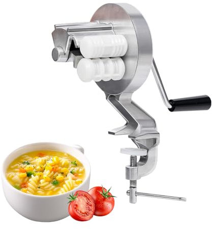 Rppiup Máquina Cavatelli, Máquina para hacer cavatelli de aleación de aluminio, Máquina para hacer macarrones, Máquina de pasta manual Maquina pasta fresca con manivela