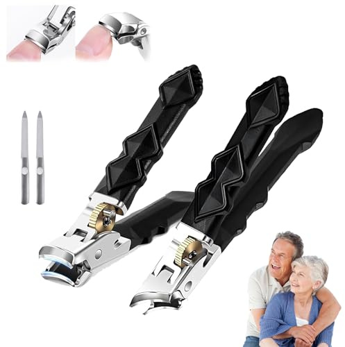 Solymody Orthocoup Coupe Ongle,Goowebs Orthocoup,Coupe Ongle Professionnel Pieds Dur Et Epais,Coupe-Ongles Ergonomique Avec TêTe InclinéE Pour Personnes âGéEs (2pcs)