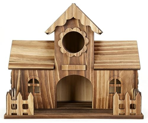 Casas para pájaros para Exteriores Decoración rústica de Madera Natural