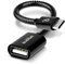 subtel OTG Cable Adapter USB C Type C Compatible for Nintendo Switch Samsung Galaxy S23 S22 Plus S22 Ultra Google Pixel 6A OTG 2.0 On The Go USB Host Cable 15cm - Black