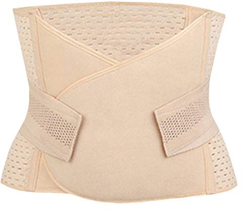 HEALLILY Postpartum Belly Wrap Women C Section Girdle Belt Post Partum Support After Birth Recovery Band Waist Pelvis Shapewear Khaki
