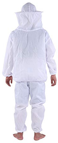 EVTSCAN Beekeeping Suit, Professional Beekeeper Protective Suit Beekeeping Equipment Hooded Jacket + Pants