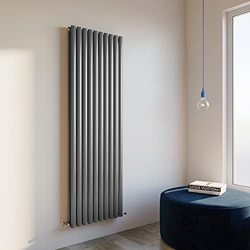 Oval Column Radiator 1800x590mm Vertical Design Double Central Heating Anthracite Rad