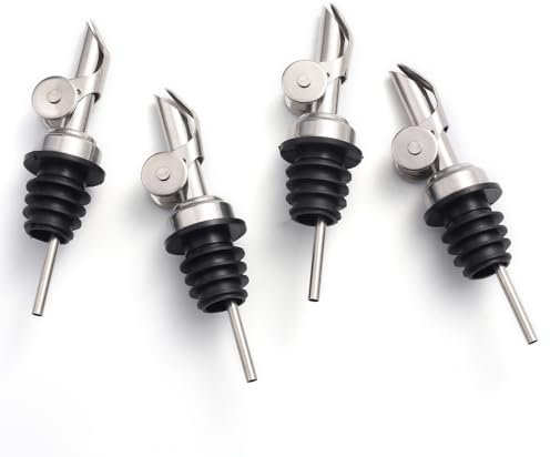 Molimoli Bec Verseur en Acier Inoxydable avec Mécanisme Automatique Anti-Oxydation, Distributeur pour Bouteilles d'Alcool, Distributeur d'Huile d'Olive, Bec pour Vin et Huile, Emballage