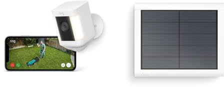 Ring Spotlight Cam Plus Solar | 1080p HD Video, Two-Way Talk, Colour Night Vision, LED Spotlights, Siren, DIY installation | 2 Cameras