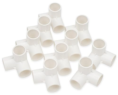 Bwintech 10 Pcs 32MM (1) deslizante en T cúbica de 3 vías Conector PVC-U Fitting Codo Acoplamiento Conector Conexión de tuberías de agua de jardín
