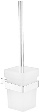 Toilet Brush and Holder Set - Wall Mounted Toilet Cleaner Brush Holder - Chrome Loo Brush Hygienic Toilet Brushes SHUNLI