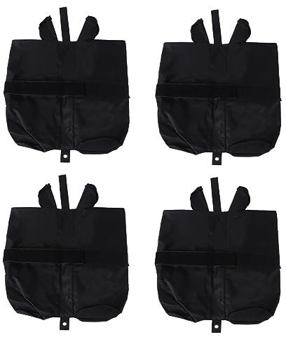 BESPORTBLE 4 Pièces poids du pavillon pro voiture topper fait à la main décoration en vrac éblouir sacoche sachet fixe bag de sable de pavillon de sable de fixation de tente Black