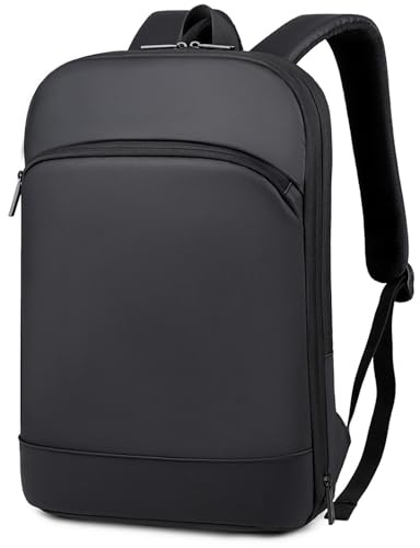 Kommodum - Zaino Porta PC Ultra Slim Espandibile per Portatile fino a 16 pollici Borsa Sottile Leggero per Computer Notebook Laptop in Membrana Impermeabile KM20 (Nero)