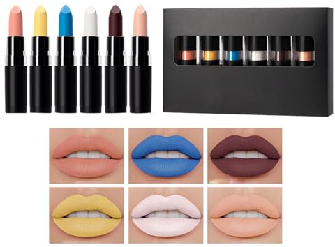 Läppmakeup spel - mörksvart läppmakeup kit | lättviktsbox dam flicka vän syster gåva