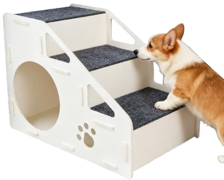 Opdestn Escalones para Perros - Antideslizante para Escaleras de Gatos,Rampa De 4 Escalones para Sofá Alto Y Casa - para Perros Gatos Cachorros Pequeños Medianos Grandes Camas Altas Sofá Dormitorio