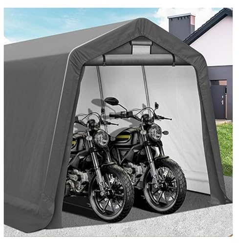 Garage Moto Per Esterno Capanno Da Giardino Stabile e resistente al vento Protezione per tutte le stagioni per moto, attrezzi da giardino, giocattoli, tosaerba(1.8x3x2 m)