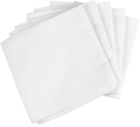 Healeved 5 Piezas de Muselina de Algodón Reutilizable 40x40 Cm para Cocina, Paño de Gasa para Tofu Dobladillo, Estopilla Multifuncional para Colar, Envolver y Preparar Alimentos