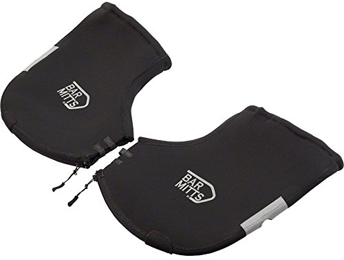 Bar Mitts Cold Weather Mountain/Commuter Bike Neoprene Handlebar Mittens, Standard (No Bar End Openings), X-Large