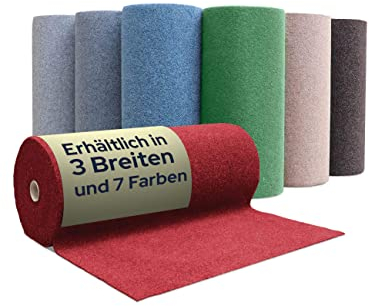 Primaflor Rasenteppich GREEN Meterware – Rot - 1,33m x 1,00m – Outdoor Kunstrasenteppich wetterfest & pflegeleicht