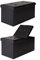 dibea Sitzbank mit Klappdeckel 76x38x38 cm, Kunstleder schwarz