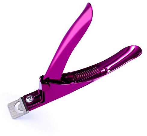 MELODYSUSIE Nail Clippers Tip Cutters for Acrylic False Fake Gel Artificial Nails Rustproof Sharp Professional Manicure Pedicure Trimmer Nail Care Tools, Plum