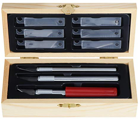 WiMas Basic Hobby Cutter Set, Präzisions-Schneider, Karbonstahl, Kunststoff, für Kunst, Hobby, Scrapbooking und Skulptur