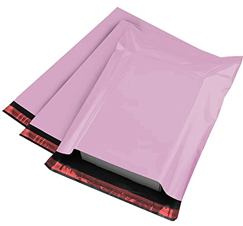 iSOUL Strong Large Grey Mailing Postal Postage Bags 17 x 24 Packaging Mailers, iSOUL [Use in Parcel, Delivery, Shipping, Mail, Package] [Plastic Envelopes] Baby Pink 100 Pack