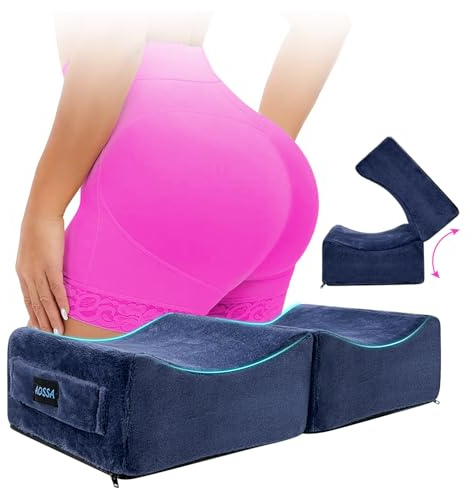 BBL Coussin de levage de fesses brésilien après une chirurgie - Coussin d'assise pour conduire, récupérer des poteaux, coussins, chaise de levage des fessiers, mousse (bleu)