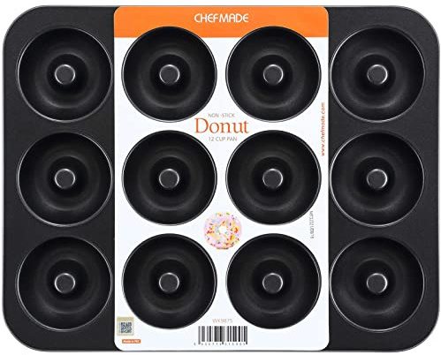 CHEFMADE Nonstick Donut Pan, 12 Cavity Ring Doughnut Baking Pan