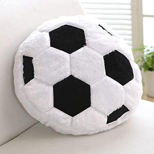 FakeFace Plüsch Football, 45 * 45cm Flauschige Fußball Sitzkissen, weiche Sport Ball interaktive Fußball kreative Zimmer Dekorationen Geburtstag Party Geschenk für Fußballliebhaber