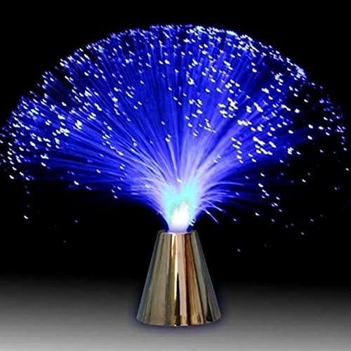 Ssiyiya Multicolor LED Fiber Optic Light Lamp - Mood Novelty Lamps with Colourful Changing Fibre Fountain for Home Decoration, Wedding, Christmas