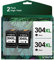 304 Ink Cartridges Remanufactured for HP 304 XL 304XL Printer Cartridges Black for HP Envy 5010 5020 5030 5032 5000 5050, DeskJet 2620 2630 3750 5010 5032 3720 5020 5020 3 762 2633 3730 3733 Pack of 2