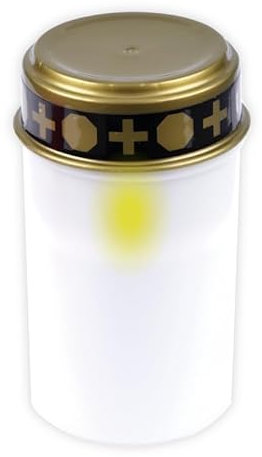 Bestlivings Luz LED para tumba (2 unidades) resistente a la intemperie – Vela LED con efecto parpadeante realista – Funciona con pilas – Vela de cementerio con larga duración de combustión