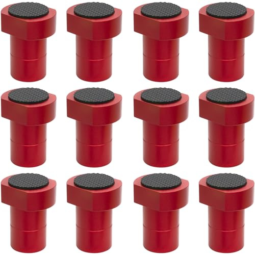 ViewReal 12-Pack 3/4 Bench Dogs,Non-Slip Bench Dog Clamp Aluminum Alloy Workbench Dogs Stops for MFT Tables, Woodworking & DIY Projects(19mm/0.75inch)