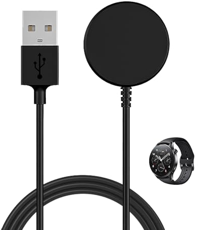 Ladekabel für Samsung Galaxy Watch Serie, Kompatibel mit Watch 5/4/4 Classic/3, Active 1/2, Schnellladegerät 1m, Universalladegerät für Smartwatch, Robust und Sicher, 40mm 44mm 45mm Modelle, Schwarz