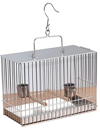 SYSZSYHD Voliere für drinnen und draußen, tragbarer Vogelträger, Edelstahl, leicht, Vogelkäfig für Haustiere, transparenter Vogelreisekäfig für kleine Vögel, Vogelkäfig, Sittichkäfig (OneColor 11,4)