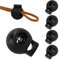 10pcs Bouchon de Cordon en Plastique, Stop Cordon Noir, Ajusteur de Cordon, Serrure à Ressort pour Cordon, Stop Cordon 1 Trou, Bloque Cordon de Serrage Ronde pour Cordon de Serrage, Sac à Dos, Lacets