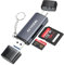 Afitdon Lettore di schede SD, lettore di schede multi-porta 4-in-1 USB 3.0/USB C adattatore OTG ad alta velocità, lettore di schede SD per TF/microSD/microSDHC/microSDXC/SD/SDHC/SHXC/MMC