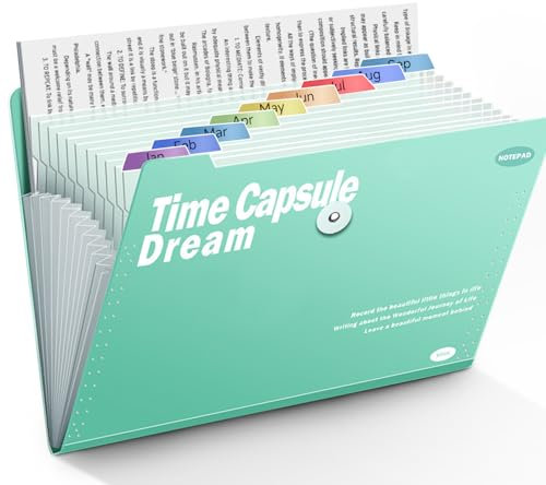 OWill Expanding File Organiser, A4 File Organiser with Index Tabs and Postings, 12 Pockets Folders for Paperwork A4, Document Organiser with Elasticated Buckle for School Home Office Stationary, Green