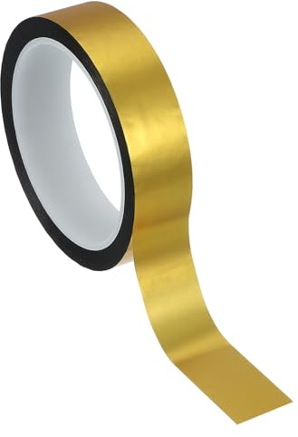PATIKIL Metallband, självhäftande list, 25 mm x 50 m, matt guld | Lister självhäftande metall, tejp vattentät dekorativa remsor för väggar dörr tak möbler modellbygge hantverk