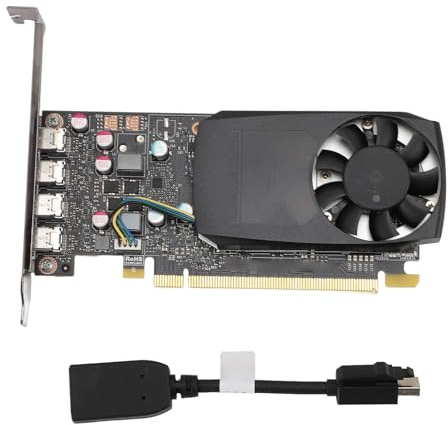 Denash Grafikkarte für Quadro P620, 2 GB 128 Bit PCI Express 3.0 X16 Grafikkarte mit 512 -Kernen und Lüfter, für 3D-Modellierungs-Rendering und 4K-Mehrfachanzeige