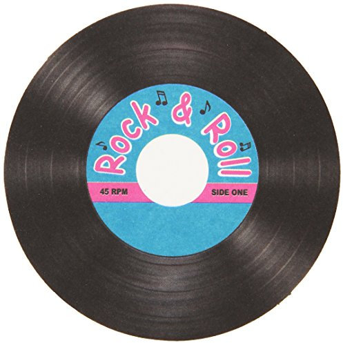 Beistle 57765 1-pack jukebox Centerpiece Sottobicchieri record Multicolore