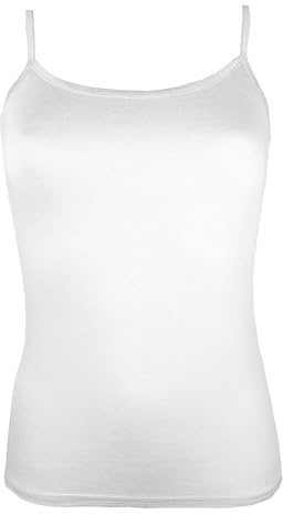 Miss Rouge Top, Débardeur à Bretelle (Blanc) - Blanc - Taille Unique (36/38/40/42)