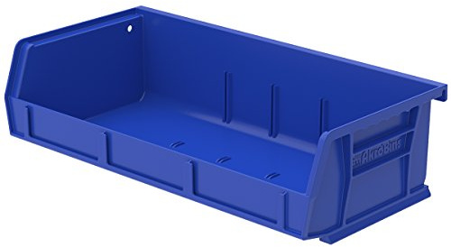Akro-Mils 30232 AkroBins Plastic Storage Bins, 5x11x3, Blue, 8-Pack