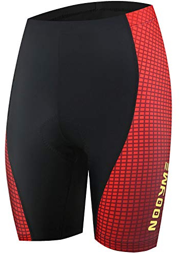 NOOYME Womens Bike Shorts for Cycling with 3D Padded Pink Ride Women Cycling Shorts (Sunset, Small)