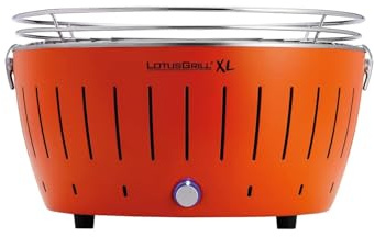 LotusGrill XL LG G435 U OR Barbecue con batterie e cavo di alimentazione USB, 43,5 x 25,7 cm, Arancione